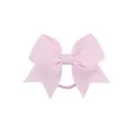 Chouchou élastique avec nœud en ruban gros-grain rose pour bébés et petites filles - Rose clair (103)