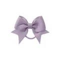 Chouchou avec nœud en ruban gros-grain violet pour les enfants et les jeunes filles - Violet clair (434)