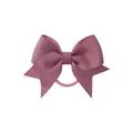 Chouchou élégant avec nœud en gros-grain mauve pour filles et accessoires de cheveux enfants - Rose poudré (174)