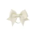 Élastique à cheveux élégant avec nœud en gros-grain blanc cassé pour les enfants - Blanc cassé (820)