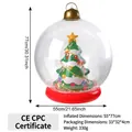 Large inflatable Christmas snow globe with tree for outdoor festive garden decoration - Inflatable Ball-in-Ball with Base / Refer to color comparison chart / Christmas Tree