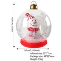 Large inflatable Christmas snow globe with snowman pattern for outdoor garden yard decor - Inflatable Ball-in-Ball with Base / Refer to color comparison chart / Snowman