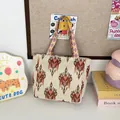 Bolso tote bordado de estilo bohemio vintage con patrones geométricos étnicos único - Estilo 6