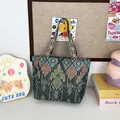 Elegante bolso tote bordado bohemio con patrón geométrico vintage de estilo étnico. - Estilo 5