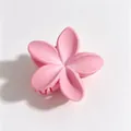 Elegante molletta per capelli a forma di fiore di frangipane rosa con finitura opaca - Fondotinta Satinato Da 8 Cm Con Anima Bianca