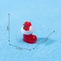 Miniature red resin Christmas boot figurine, 2cm height, festive holiday ornament decor - Sock (C0518) / 1 Piece