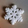 White resin snowflake ornament with glitter finish for Christmas decoration - Small Snowflake (C0518) / 1 Piece