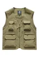 Gilet d'extérieur utilitaire professionnel kaki à poches multiples avec doublure mesh - M / Hauts / Kaki