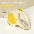 Retractable 3M pet leash in lemon yellow color for safe dog walking - Little Elf Style / Lemon Yellow / 3M