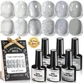 Cool Glitter / 6Pcs/Set / Silver Gray