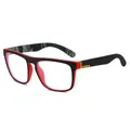 Lunettes de soleil de sport polarisantes avec monture noire et rouge pour cyclisme - Monture Rouge Verre Clair