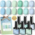 Juego de 6 piezas / Azul Verde Macaron