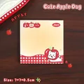 Schattig cartoon appel-hond memoblok 7x7cm voor decoratie van studenten scrapbooking - Schattige Appelhond (ZZ-437) / 50 Vellen
