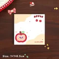 Schattig appel cartoon memo blok, 7x7cm niet-klevende notities voor studenten - 100% Appel (ZZ-437) / 50 Vellen