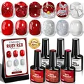 6Pcs/Set / Vintage Red Brown