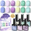 6Pcs/Set / Grey-toned Taro Purple