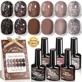 6Pcs/Set / Nude Milk Coffee