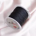 Professioneller schwarzer 0,6 mm nicht-elastischer DIY-Jadefaden zum Flechten - 02 Schwarz