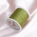 High quality green 73# 0.6mm non-elastic jade thread spool for DIY jewelry braiding and crafting - Army Green 09