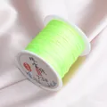 Premium 0.6mm neon green beading thread spool for DIY jewelry and bracelet making - Fluorescent Yellow 13