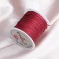 0.6mm dark red braided jewelry cord 73# for DIY bracelet and necklace jewelry making - Jujube Red 14
