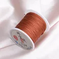 73# brown jade thread 0.6mm non-elastic braiding cord for DIY jewelry making crafts - Brown 15