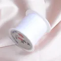 0.6mm white non-elastic jade thread model 73 for DIY jewelry making and bracelet weaving - White 20