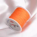 0.6mm orange non-elastic jade cord for DIY jewelry making and bracelet braiding crafts - Bright Orange 24