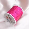 Professional 0.6mm #73 DIY magenta beading cord for jewelry making on white spool - Rose Red 35