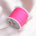 73# Hot pink 0.6mm non-elastic jewelry cord for DIY bracelet and necklace weaving - Dark Pink 36