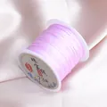 High-quality 0.6mm lavender non-elastic jewelry cord for DIY beading and Chinese knot weaving - Pink Purple 48