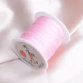 0.6mm pink jade thread for jewelry making, 73# non-stretch braided wire on white spool - Light Pink 40