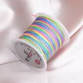 Colorful 0.6mm rainbow 73# jade thread cord for DIY jewelry and bracelet braiding - Multicolor 46