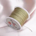 High-quality #73 olive green 0.6mm jewelry thread for DIY bracelet and bead stringing - Dirty Yellow 51