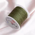 High-quality 0.6mm olive green DIY jewelry braiding thread for bracelets and necklaces - Dark Army Green 08