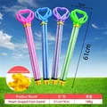 Set van 4 kleurrijke waterpistolen met harthandvatten en 4 spuitmonden voor de zomer - 56 Cm Hartvormige Vierbuis