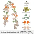 Guirlande de feuilles d'érable d'automne artificielle de 200 cm avec citrouilles - Style No.162 Citrouille Orange Raisin / 200cm