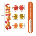 Guirlande de feuilles d'érable artificielle 100cm pour décoration d'automne - Style No.163 Dégradé Rouge-Orange / 100cm