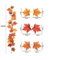Artificial maple leaf garland for autumn decor, 100cm length with realistic leaf texture - Maple Vines - 168