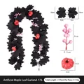 Artificial black maple leaf vine with pumpkins and berries for Halloween decoration - Maple Vines - 176
