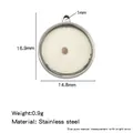 Stainless steel mustard seed pendant with size and weight details - Round Ring Style (HP0294S05)