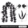 Artificial black maple leaf garland 175cm vine for Halloween home party decoration - Maple Vines - 178