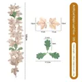 Artificial autumn maple leaf vine garland with detailed size measurements, 100cm length - Maple Vines - 185
