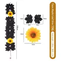 Artificial autumn black maple leaf and sunflower garland decoration for home party - Maple Vines - 196