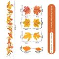 Detailed dimensions for 175cm artificial autumn maple leaf garland vine for home decor - Maple Vines - 173