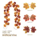 Artificial autumn maple leaf vine garland for harvest festival home decor, 200cm - Maple Vines - 233