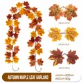 Autumn artificial maple leaf garland for harvest festival home decoration 200cm vine - Maple Vines - 234