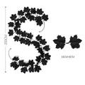 Decorative 200cm black artificial maple leaf vine garland for Halloween home party - Maple Vines-211