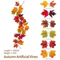 Artificial autumn maple leaf vine garland for Halloween Thanksgiving home decor 100cm - Maple Vines - 223
