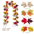 200cm artificial autumn maple leaf garland vine for harvest festival home decor - Maple Vines - 225